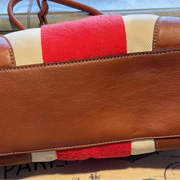 Michael Kors Red and Tan Shoulder Bag